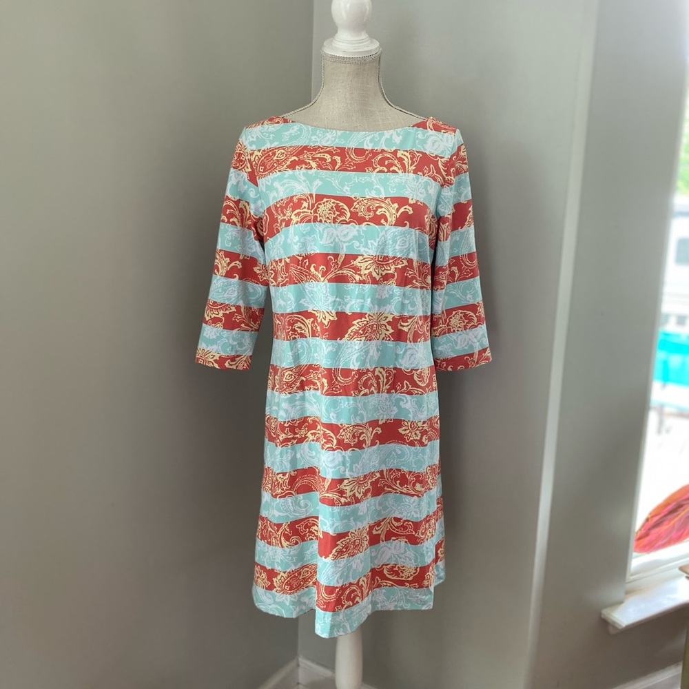 J Mclaughlin Catalina Cloth Paisley Stripe Print … - image 1